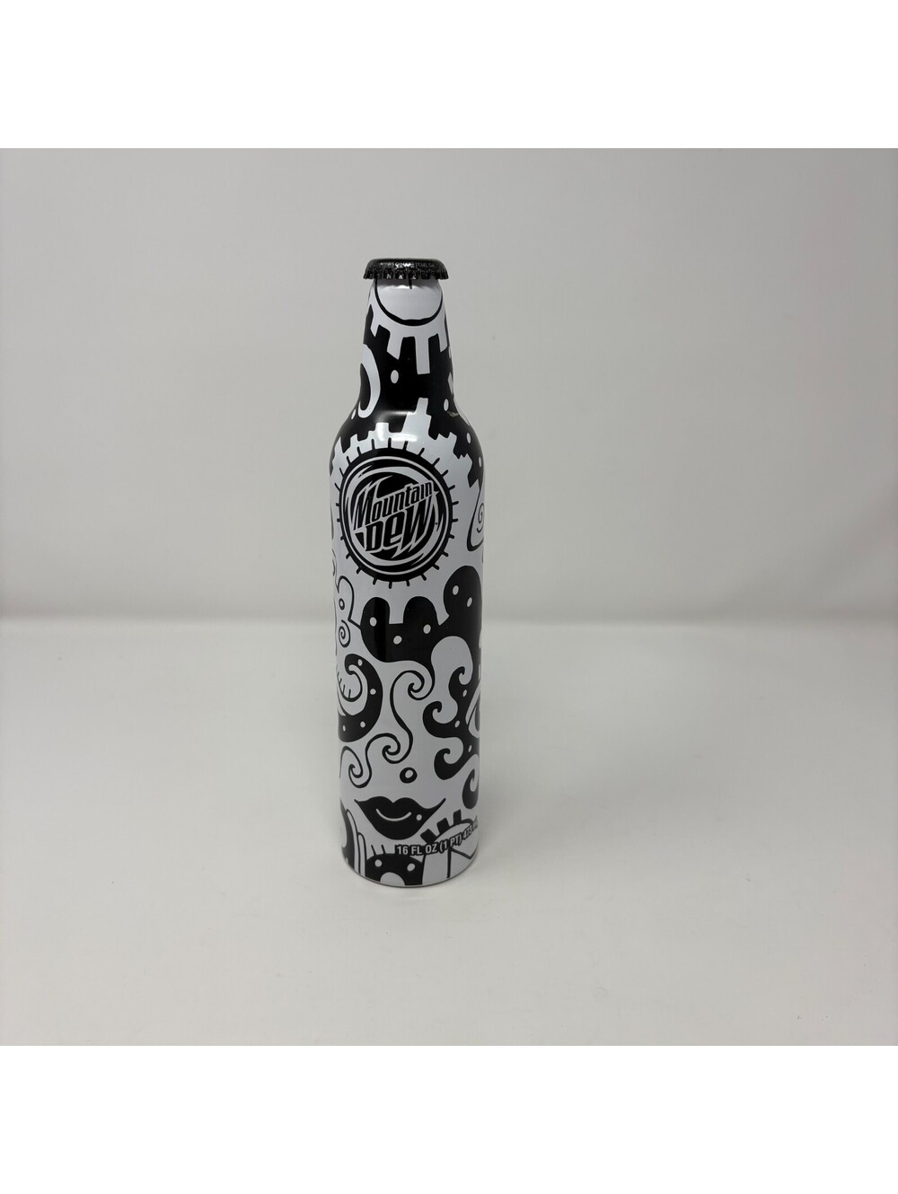 2008 Mountain Dew Green Label Art Billy The Artist "Open Eyes" Empty Bottle